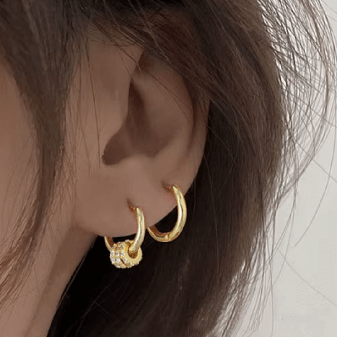 Circa Hoop Huggie Earrings